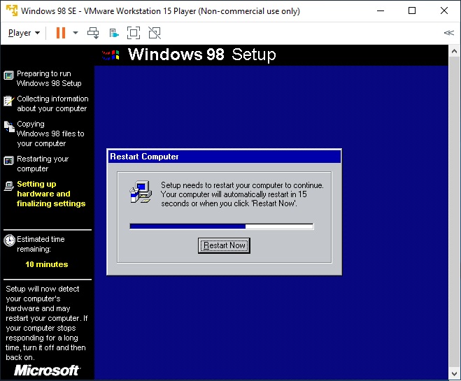 windows 98 vmware image