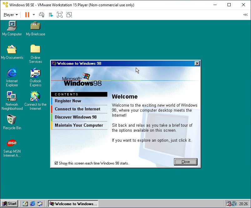 Windows 98 32 bit color virtualbox windows 10