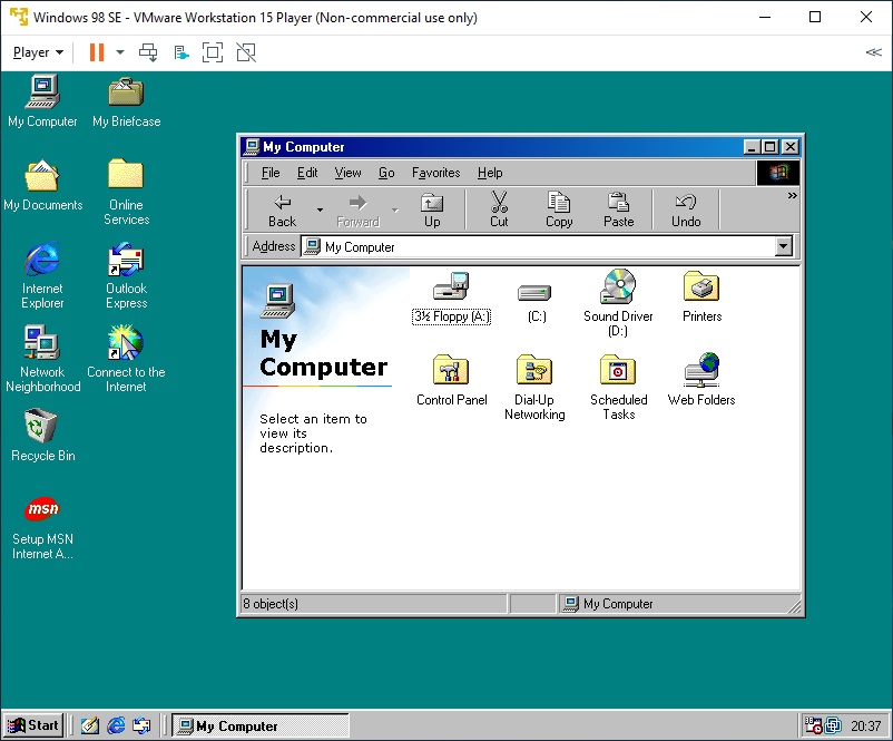 windows 98 vm directdraw