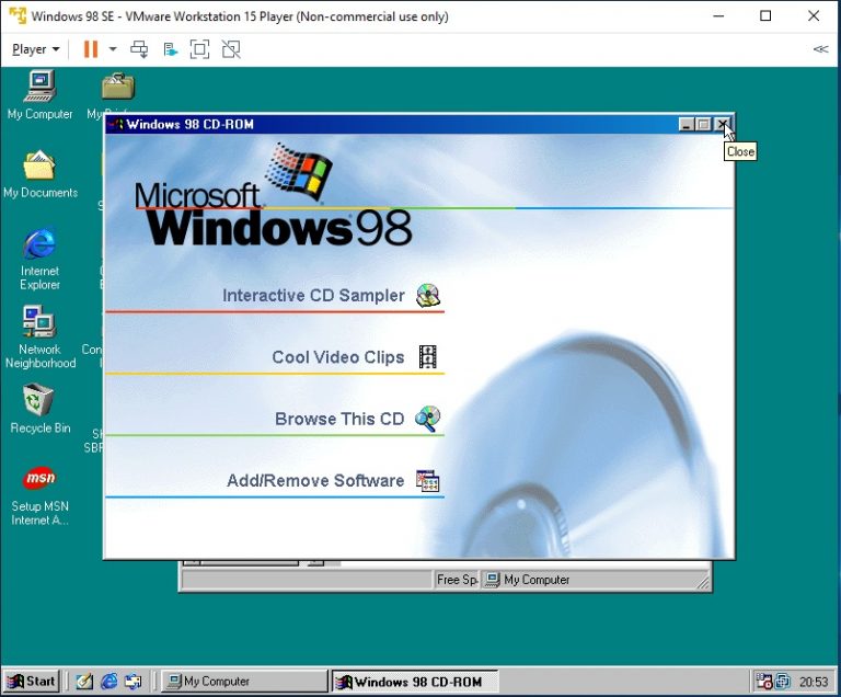 windows 98 online vm