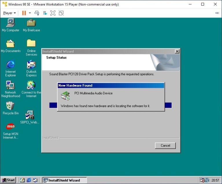 Windows 98 не устанавливается на vmware